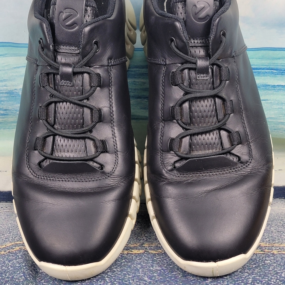 Ecco GRUUV Black Leather Mens EU44 10-10.5 - Picture 4 of 10
